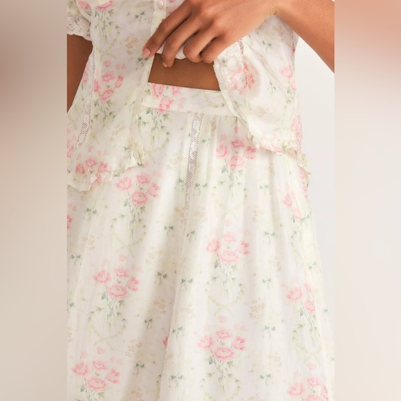 NWT LoveShackFancy Navya Silk Midi Skirt - Picture 3 of 8